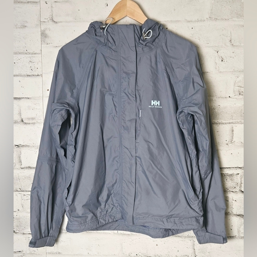 Helly Hansen Women’s Waterproof Windbreaker | Light Gray Hooded S